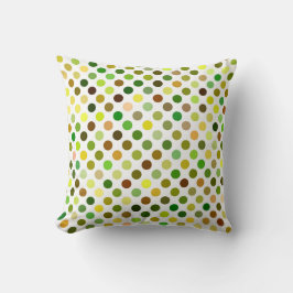 Gelbe und grüne Punkte Kissen