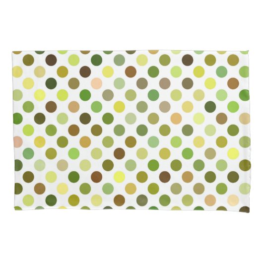 Gelbe und grüne Punkte Kissenbezug (Vorderseite)