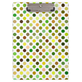 Gelbe und grüne Punkte Klemmbrett