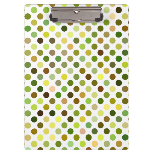 Gelbe und grüne Punkte Klemmbrett (Vorderseite)