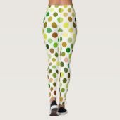 Gelbe und grüne Punkte Leggings (Rückseite)