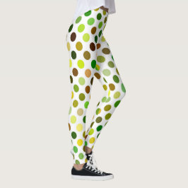 Gelbe und grüne Punkte Leggings