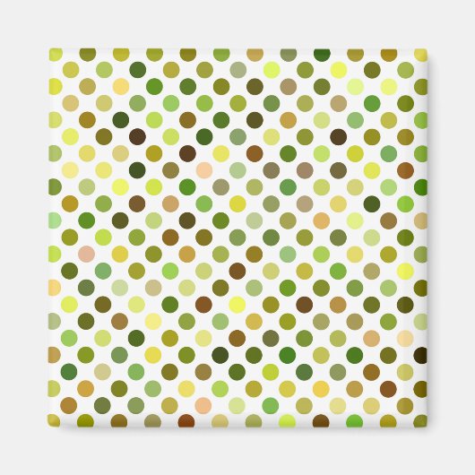 Gelbe und grüne Punkte Magnet (Vorne)