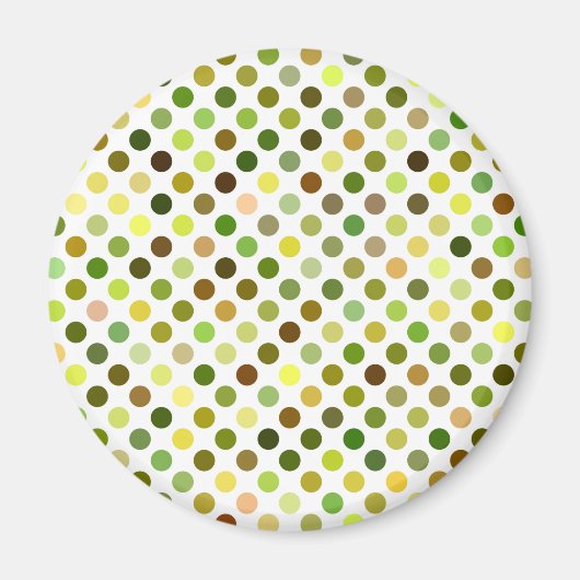 Gelbe und grüne Punkte Magnet (Vorne)