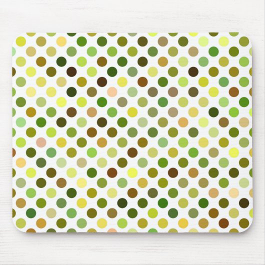 Gelbe und grüne Punkte Mousepad (Vorne)