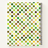 Gelbe und grüne Punkte Notizblock (Rückseite)