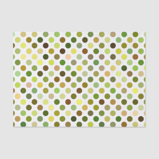 Gelbe und grüne Punkte Seidenpapier (Vorderseite)