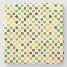 Gelbe und grüne Punkte Steinuntersetzer