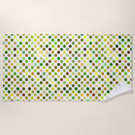 Gelbe und grüne Punkte Strandtuch