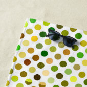 Gelbe und grüne Punkte Strandtuch (Beispiel)
