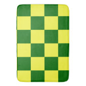 Gelbe und grüne Quadrate Badematte (Vorderseite Vertikal)