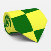 Gelbe und grüne Quadrate Krawatte (Gerollt)