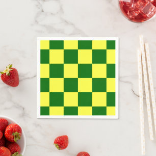 Gelbe und grüne Quadrate Serviette