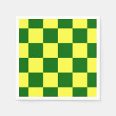 Gelbe und grüne Quadrate Serviette (Vorderseite)