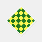 Gelbe und grüne Quadrate Serviette (Ecke)
