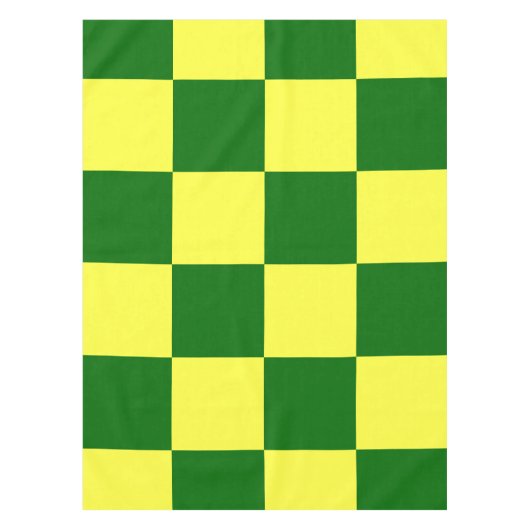 Gelbe und grüne Quadrate Tischdecke (Vorderseite)
