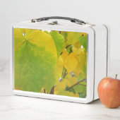 Gelbe und grüne Redbud-Blätter Metall Brotdose (Beispiel)