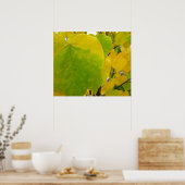Gelbe und grüne Redbud-Blätter Poster (Küche)
