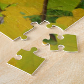 Gelbe und grüne Redbud-Blätter Puzzle (Seite)