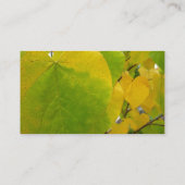 Gelbe und grüne Redbud-Blätter Visitenkarte (Rückseite)