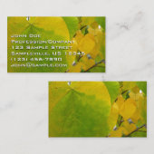 Gelbe und grüne Redbud-Blätter Visitenkarte (Vorne/Hinten)