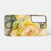 Gelbe und grüne riesige Rose Samsung Galaxy Hülle (Rückseite (Horizontal))
