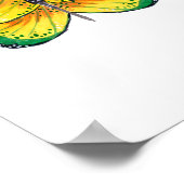 Gelbe und grüne Schmetterlinge Poster (Ecke)