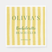 Gelbe und grüne Sommerbachelorette Serviette (Vorderseite)