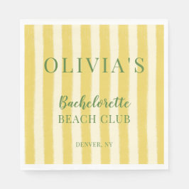 Gelbe und grüne Sommerbachelorette Serviette