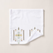 Gelbe und grüne Stammesgestaltung Badhandtuch Set (Waschlappen)