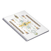 Gelbe und grüne Stammesgestaltung Notizblock (Rechte Seite)