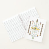 Gelbe und grüne Stammesgestaltung Notizblock (Innenseite)