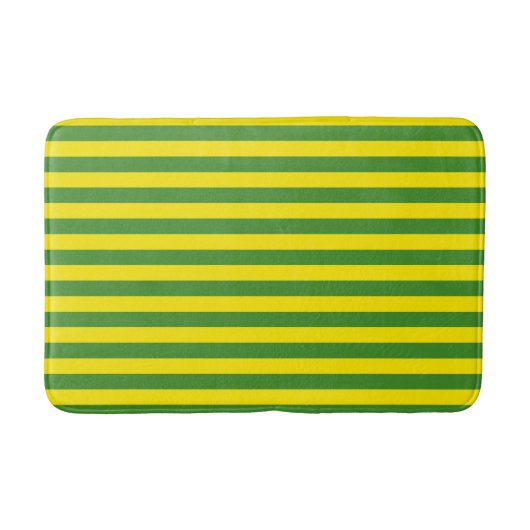 Gelbe und grüne Streifen Badematte (Vorderseite)