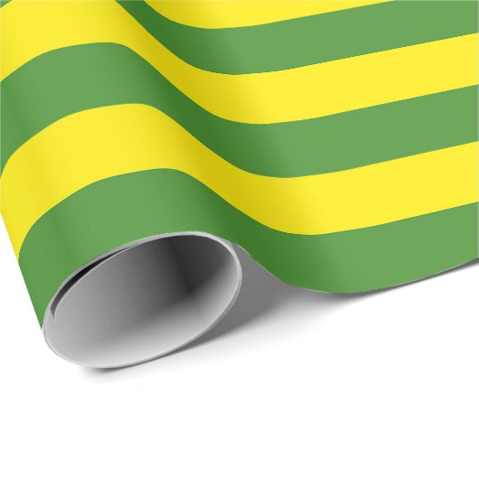 Gelbe und grüne Streifen Geschenkpapier (Rolleneckpunkt)