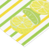 Gelbe und grüne Streifen-italienische Zitrone und Tischdecke (Schrägansicht)