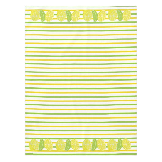 Gelbe und grüne Streifen-italienische Zitrone und Tischdecke (Vorderseite)