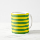 Gelbe und grüne Streifen Kaffeetasse (VorderseiteRechts)
