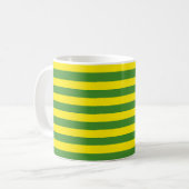 Gelbe und grüne Streifen Kaffeetasse (Vorderseite Links)