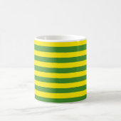 Gelbe und grüne Streifen Kaffeetasse (Mittel)