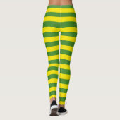 Gelbe und grüne Streifen Leggings (Rückseite)