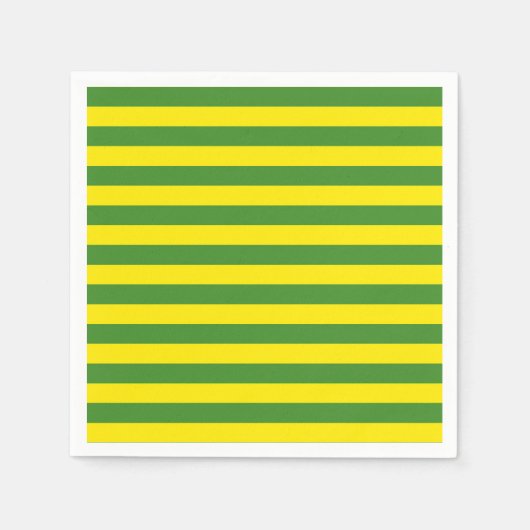 Gelbe und grüne Streifen Serviette (Vorderseite)