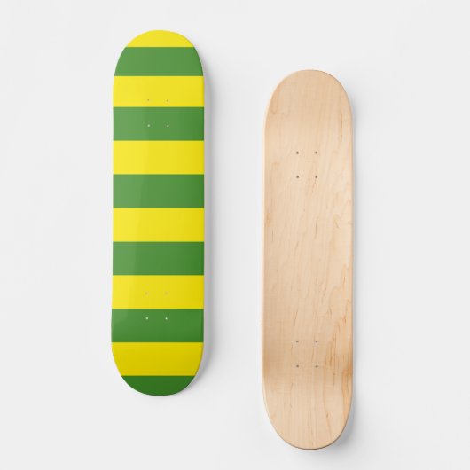 Gelbe und grüne Streifen Skateboard (Vorderseite)