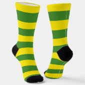 Gelbe und grüne Streifen Socken (Gewinkelt)