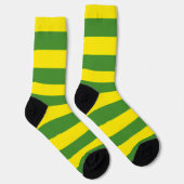 Gelbe und grüne Streifen Socken (Rechts)