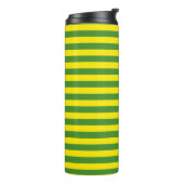 Gelbe und grüne Streifen Thermosbecher (Nach links gedreht)