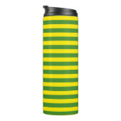 Gelbe und grüne Streifen Thermosbecher (Nach rechts gedreht)