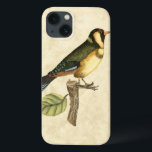 Gelbe und grüne Vögel auf einem kleinen Zweig iPhone 13 Hülle<br><div class="desc">Dieser graviert inspirierte Druck zeigt scharfe,  lebendige Bilder mit hoher Farbgenauigkeit. Der neutrale Hintergrund hebt die Farben des Vogels hervor. Passen Sie Ihr liebstes Zazzle-Produkt mit diesem schönen Bild an.</div>