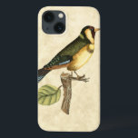 Gelbe und grüne Vögel auf einem kleinen Zweig iPhone 13 Hülle<br><div class="desc">Dieser graviert inspirierte Druck zeigt scharfe,  lebendige Bilder mit hoher Farbgenauigkeit. Der neutrale Hintergrund hebt die Farben des Vogels hervor. Passen Sie Ihr liebstes Zazzle-Produkt mit diesem schönen Bild an.</div>