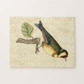 Gelbe und grüne Vögel auf einem kleinen Zweig Puzzle (Horizontal)