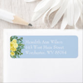 Gelbe und hellblaue Rose Vintage Frühjahrssonne (Insitu)